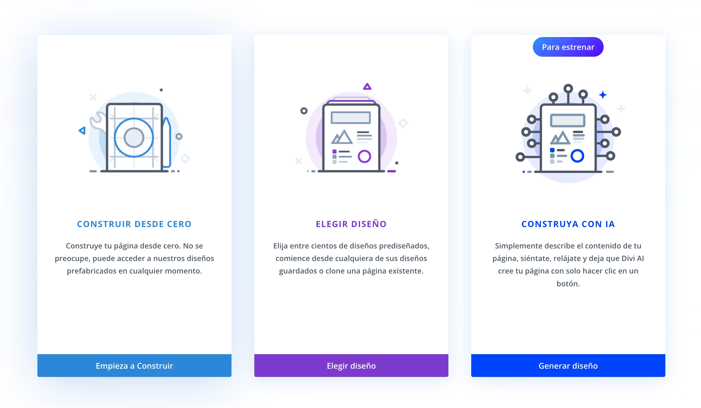 Constructor pagina nueva divi